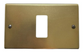 50x Placca alluminio anodizz.bronzo 1 foro