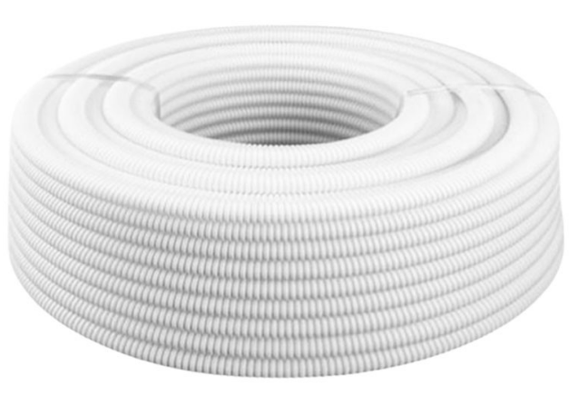 50x Tubo corrugato diam.25 mt.50 BIANCO