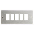 50x Placca alluminio anodiz.paglierino 5 fori