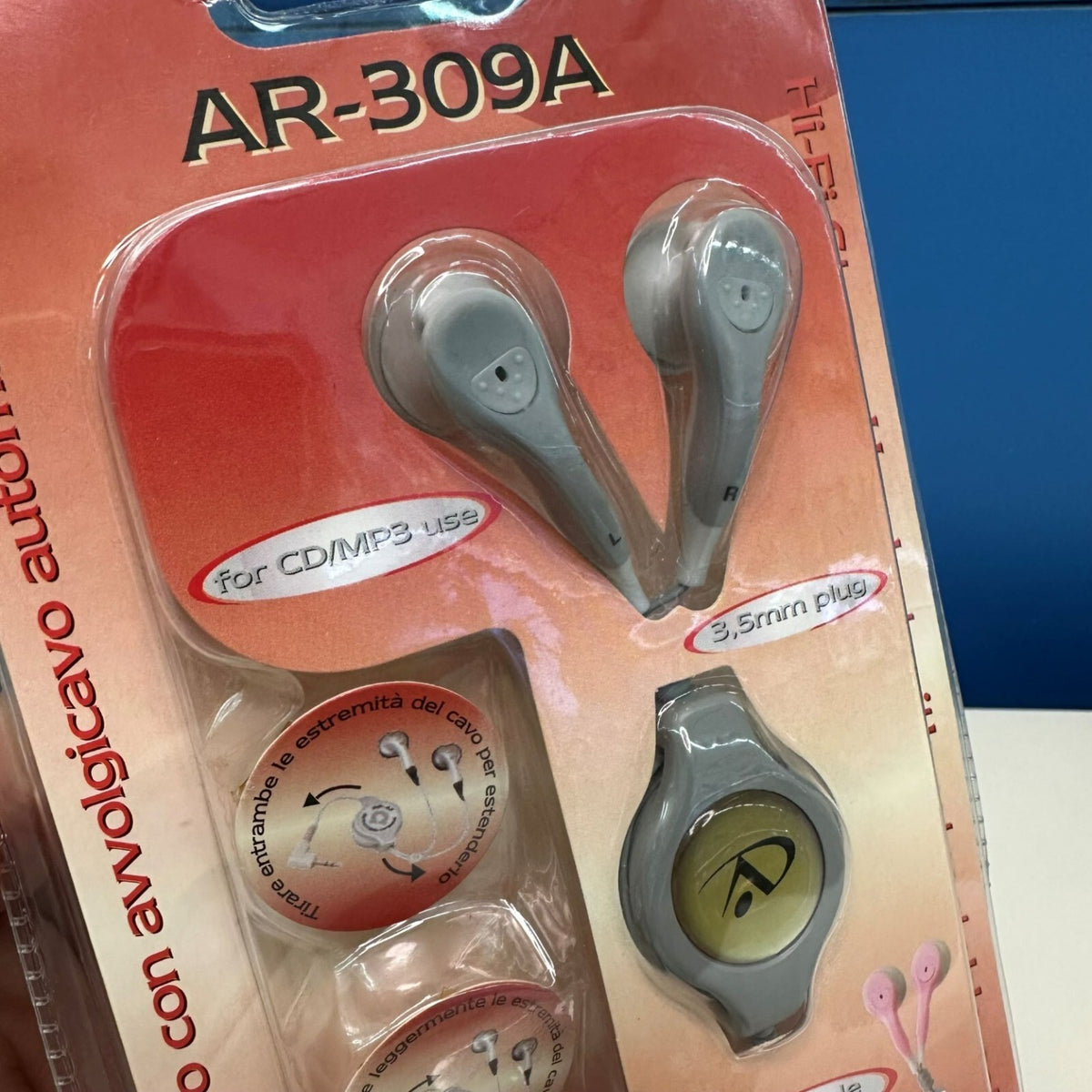 CUFFIE STEREO CON AVVOLGICAVO AUTOMATICO AR-309A IRRADIO