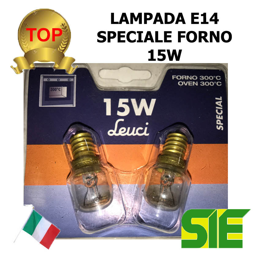 Lampadina PER FORNO INTERNA 15W COPPIA E14