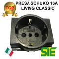Presa Schuko grigio 2P+T 16A - Compatibile Living Classic - MARLANVIL 7892.D